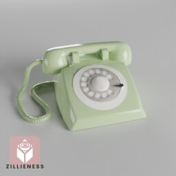 vintage retro phone - avocado green